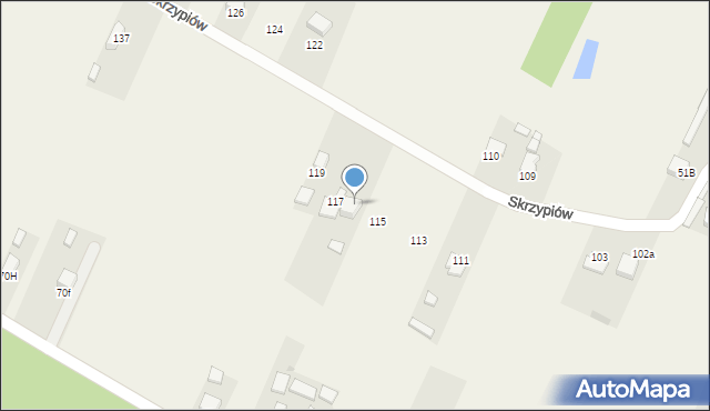 Skrzypiów, Skrzypiów, 116, mapa Skrzypiów