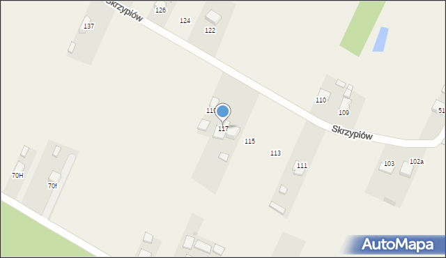 Skrzypiów, Skrzypiów, 117, mapa Skrzypiów