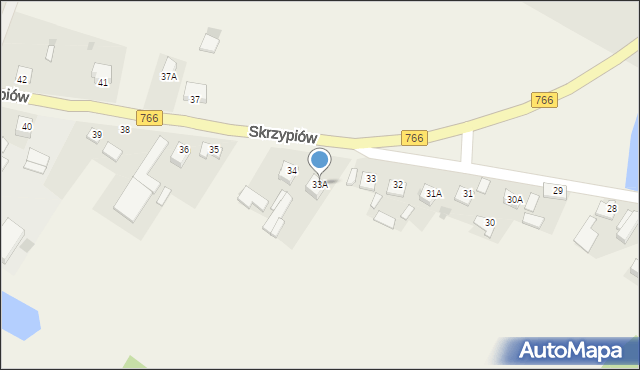 Skrzypiów, Skrzypiów, 33A, mapa Skrzypiów