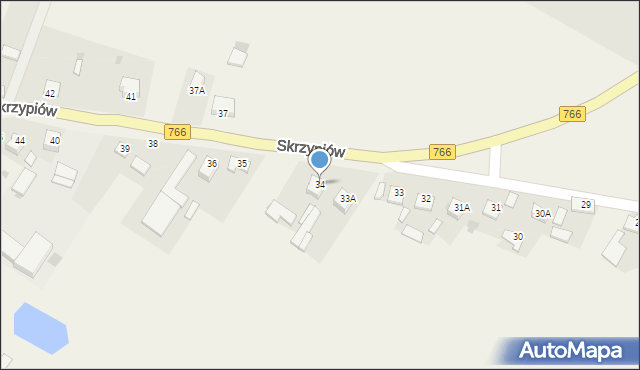 Skrzypiów, Skrzypiów, 34, mapa Skrzypiów