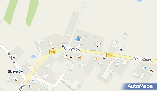 Skrzypiów, Skrzypiów, 42, mapa Skrzypiów