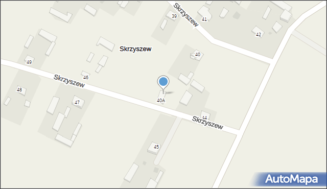 Skrzyszew, Skrzyszew, 46A, mapa Skrzyszew