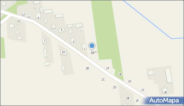 Skrzyszów, Skrzyszów, 1G, mapa Skrzyszów