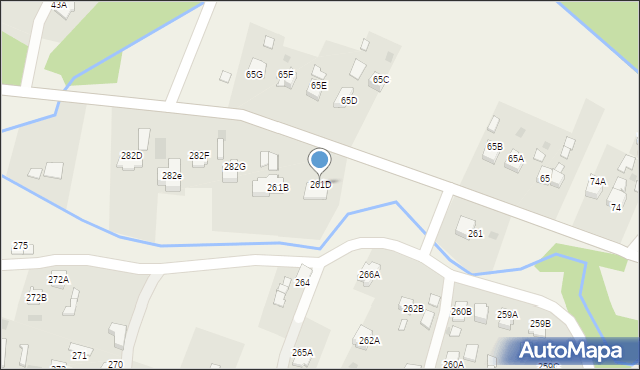 Skrzyszów, Skrzyszów, 261D, mapa Skrzyszów