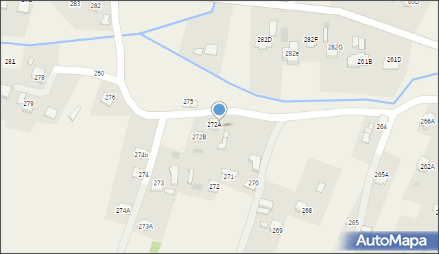 Skrzyszów, Skrzyszów, 272, mapa Skrzyszów