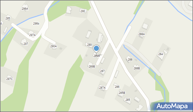 Skrzyszów, Skrzyszów, 289A, mapa Skrzyszów