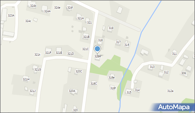 Skrzyszów, Skrzyszów, 318A, mapa Skrzyszów