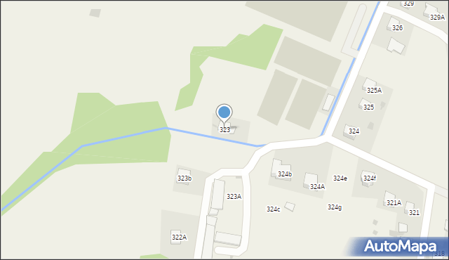 Skrzyszów, Skrzyszów, 323, mapa Skrzyszów