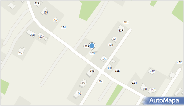 Skrzyszów, Skrzyszów, 32B, mapa Skrzyszów