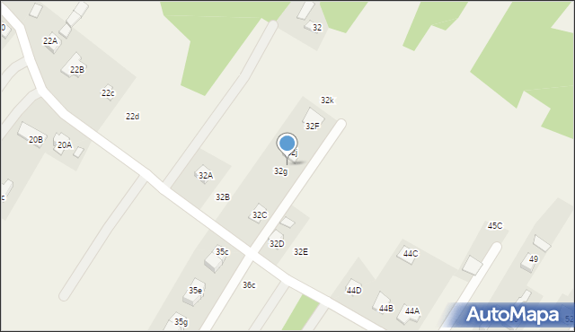 Skrzyszów, Skrzyszów, 32E, mapa Skrzyszów
