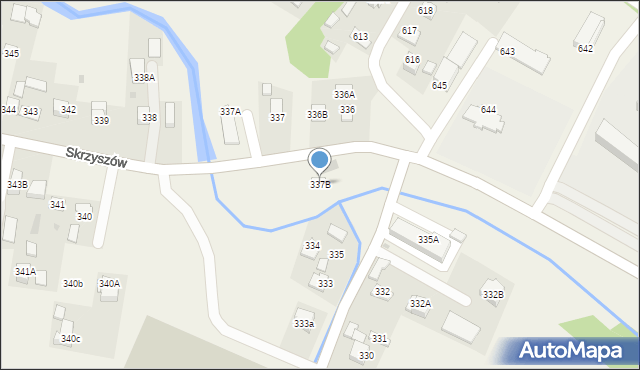 Skrzyszów, Skrzyszów, 337B, mapa Skrzyszów