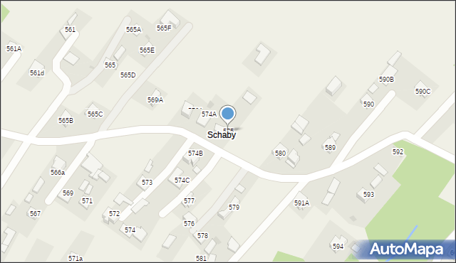 Skrzyszów, Skrzyszów, 575, mapa Skrzyszów