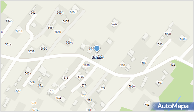 Skrzyszów, Skrzyszów, 575A, mapa Skrzyszów