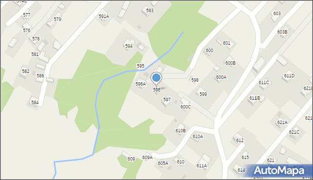 Skrzyszów, Skrzyszów, 596, mapa Skrzyszów