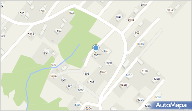 Skrzyszów, Skrzyszów, 600, mapa Skrzyszów