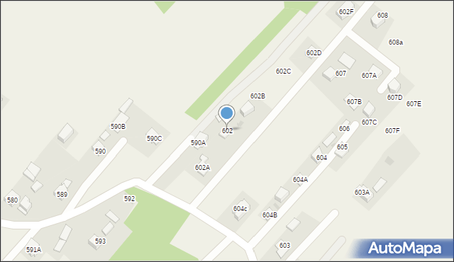 Skrzyszów, Skrzyszów, 602, mapa Skrzyszów