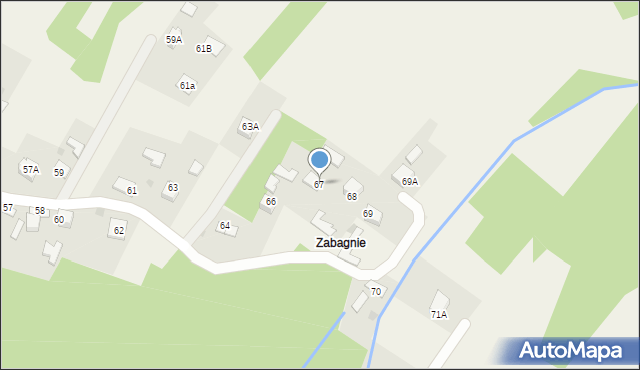 Skrzyszów, Skrzyszów, 67, mapa Skrzyszów