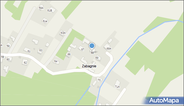 Skrzyszów, Skrzyszów, 68, mapa Skrzyszów