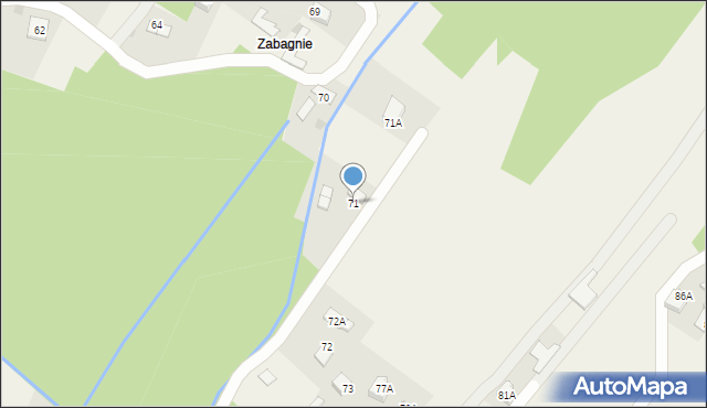 Skrzyszów, Skrzyszów, 71, mapa Skrzyszów