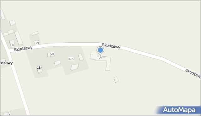 Skudzawy, Skudzawy, 27, mapa Skudzawy