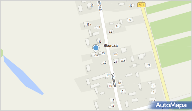 Skurcza, Skurcza, 25a, mapa Skurcza