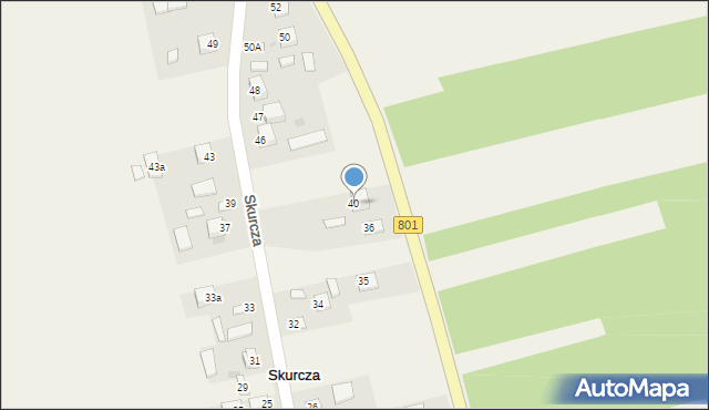 Skurcza, Skurcza, 40, mapa Skurcza