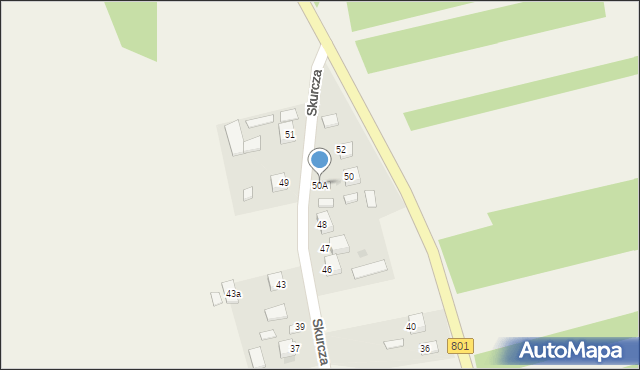 Skurcza, Skurcza, 50A, mapa Skurcza