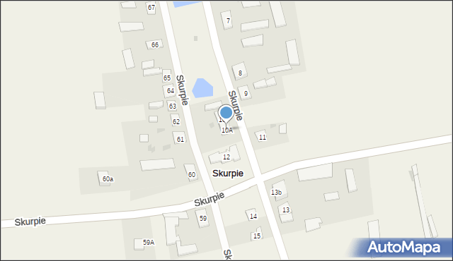 Skurpie, Skurpie, 10A, mapa Skurpie