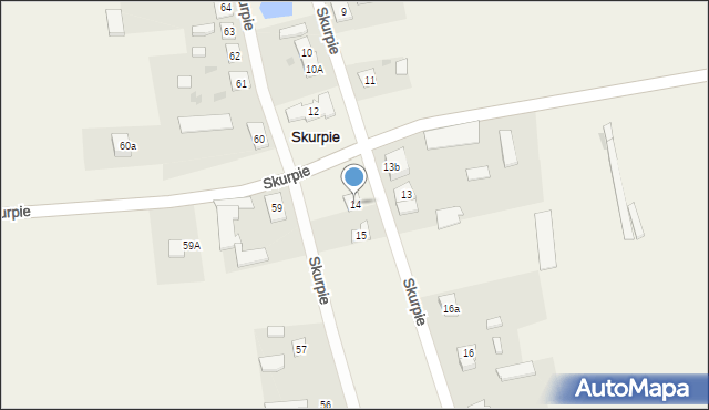 Skurpie, Skurpie, 14, mapa Skurpie