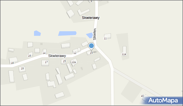 Skwierawy, Skwierawy, 13, mapa Skwierawy