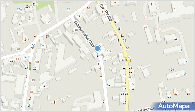 Słupsk, Skłodowskiej-Curie Marii, 4, mapa Słupska