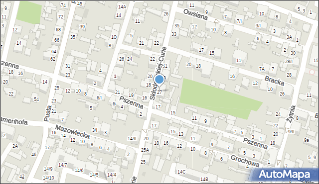 Sosnowiec, Skłodowskiej-Curie Marii, 27, mapa Sosnowca