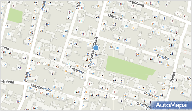 Sosnowiec, Skłodowskiej-Curie Marii, 29, mapa Sosnowca