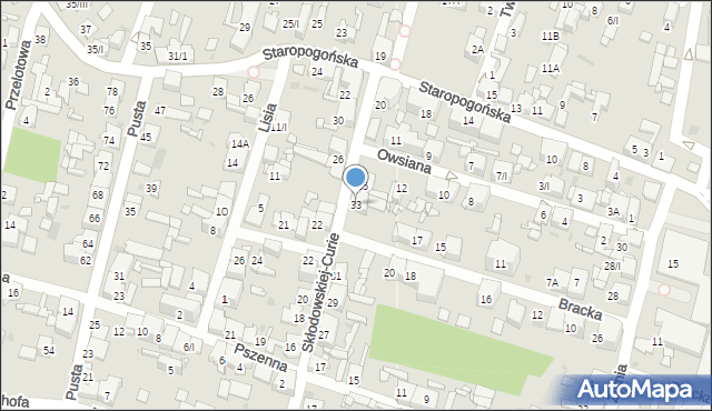 Sosnowiec, Skłodowskiej-Curie Marii, 33, mapa Sosnowca