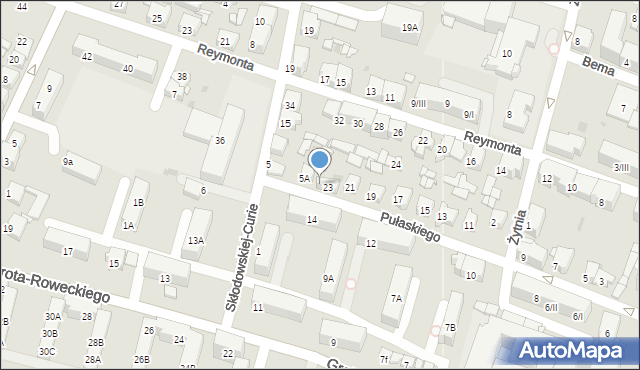 Sosnowiec, Skłodowskiej-Curie Marii, 7, mapa Sosnowca