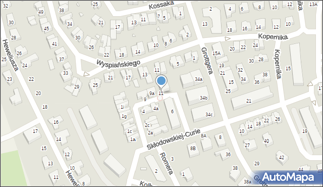 Śrem, Skłodowskiej-Curie Marii, 11, mapa Śrem