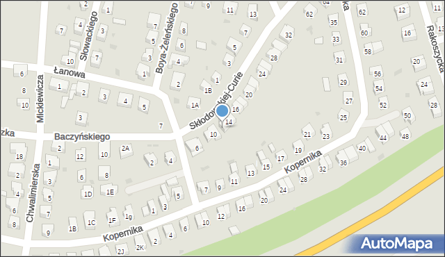 Środa Śląska, Skłodowskiej-Curie Marii, 12, mapa Środa Śląska