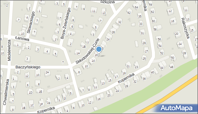 Środa Śląska, Skłodowskiej-Curie Marii, 16a, mapa Środa Śląska