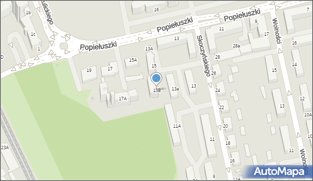 Stalowa Wola, Skoczyńskiego Józefa, ks., 13B, mapa Stalowa Wola