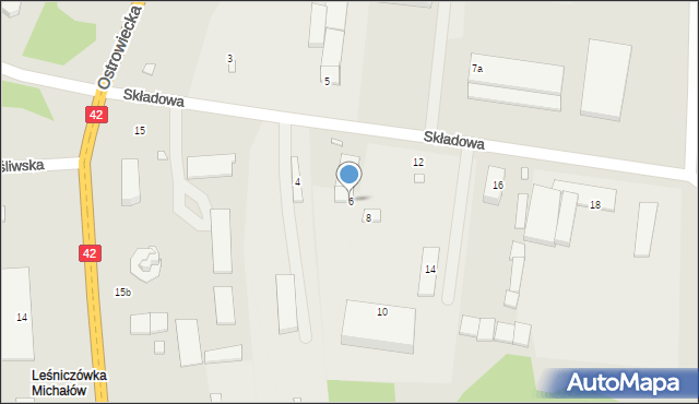 Starachowice, Składowa, 6, mapa Starachowic