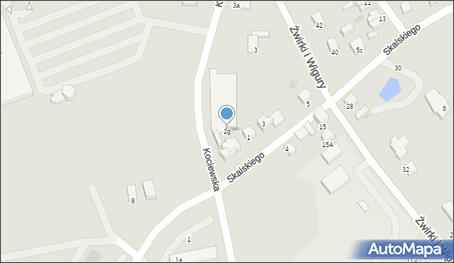 Starogard Gdański, Skalskiego Stanisława, gen., 1g, mapa Starogard Gdański