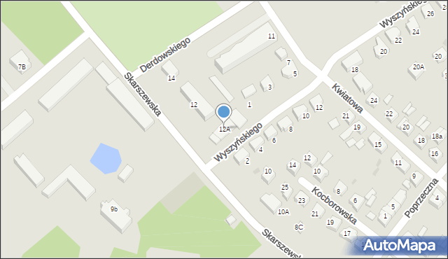 Starogard Gdański, Skarszewska, 12A, mapa Starogard Gdański