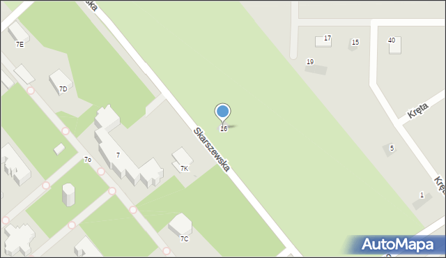 Starogard Gdański, Skarszewska, 16, mapa Starogard Gdański