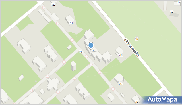 Starogard Gdański, Skarszewska, 7A, mapa Starogard Gdański