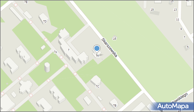 Starogard Gdański, Skarszewska, 7K, mapa Starogard Gdański