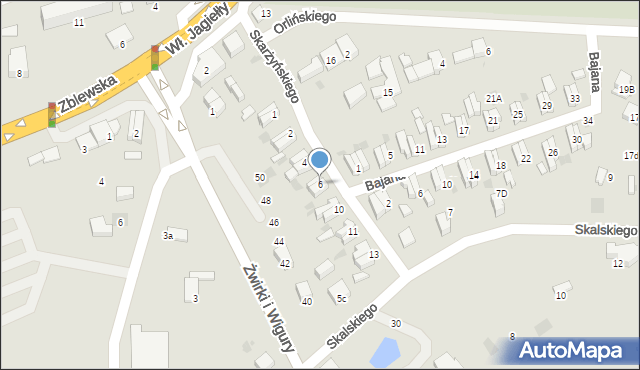 Starogard Gdański, Skarżyńskiego Stanisława, 6, mapa Starogard Gdański