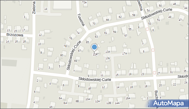 Starogard Gdański, Skłodowskiej-Curie Marii, 11A, mapa Starogard Gdański