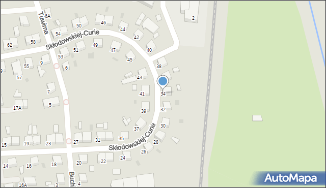 Starogard Gdański, Skłodowskiej-Curie Marii, 34, mapa Starogard Gdański