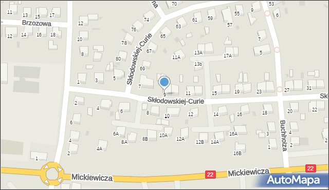 Starogard Gdański, Skłodowskiej-Curie Marii, 9, mapa Starogard Gdański