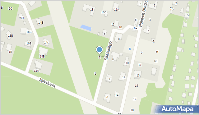 Stefanowo, Skalskiego St., gen. pil., 3, mapa Stefanowo